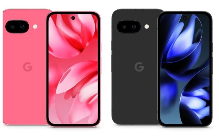 Google Pixel 9a smartphone: Vibrant pink and sleek black