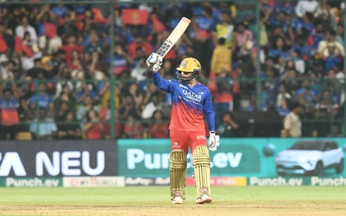 Rajat Patidar celebrates his fifty