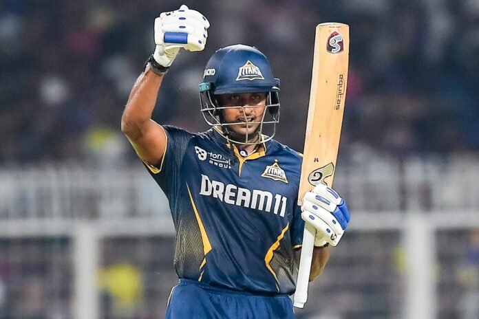 Gujarat Titans' Sai Sudharsan during the IPL 2025 match.